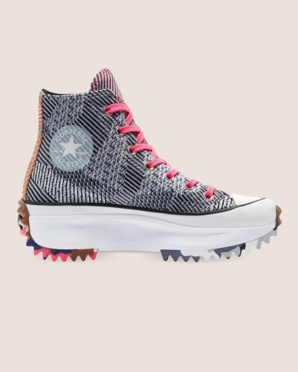 Zapatillas Altas Converse Run Star Hike Knit Print Tenis Azules Rojas | CV-915TWX