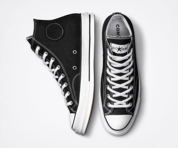 Zapatillas Altas Converse Stussy Chuck 70 Tenis Negras Blancas | CV-014HDR