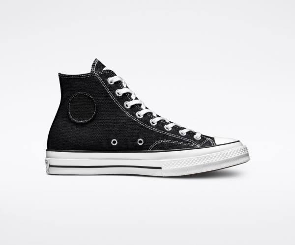 Zapatillas Altas Converse Stussy Chuck 70 Tenis Negras Blancas | CV-435ILT