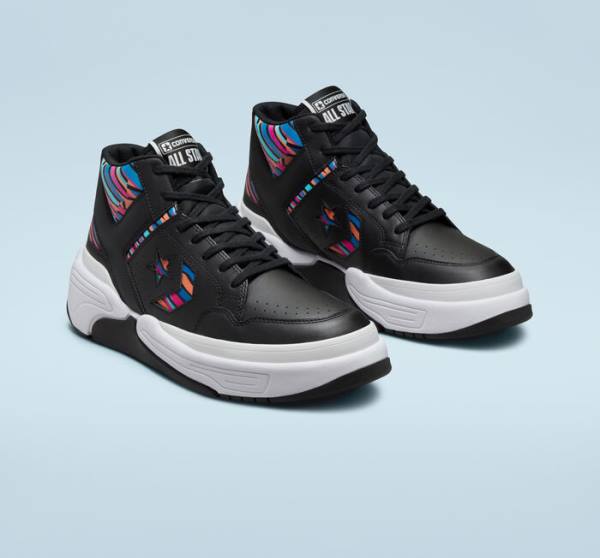 Zapatillas Altas Converse Weapon CX Tenis Negras Rosas Azul Real | CV-430DQI