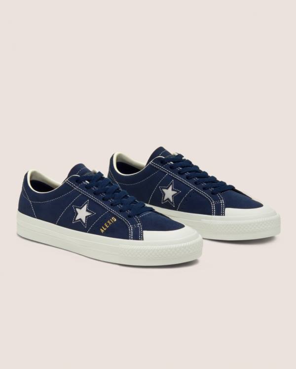 Zapatillas Bajas Converse CONS Alexis Sablone One Star Pro Gamuza Tenis Azules | CV-796RFZ