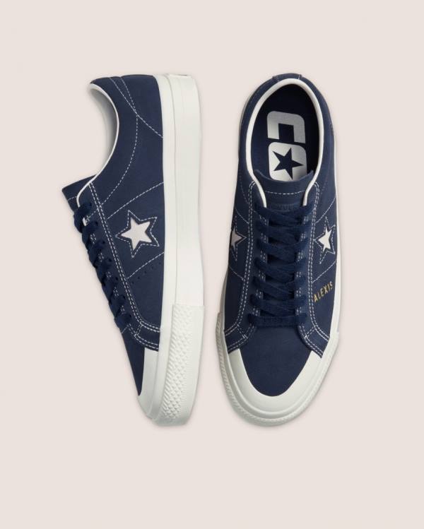 Zapatillas Bajas Converse CONS Alexis Sablone One Star Pro Gamuza Tenis Azules | CV-796RFZ