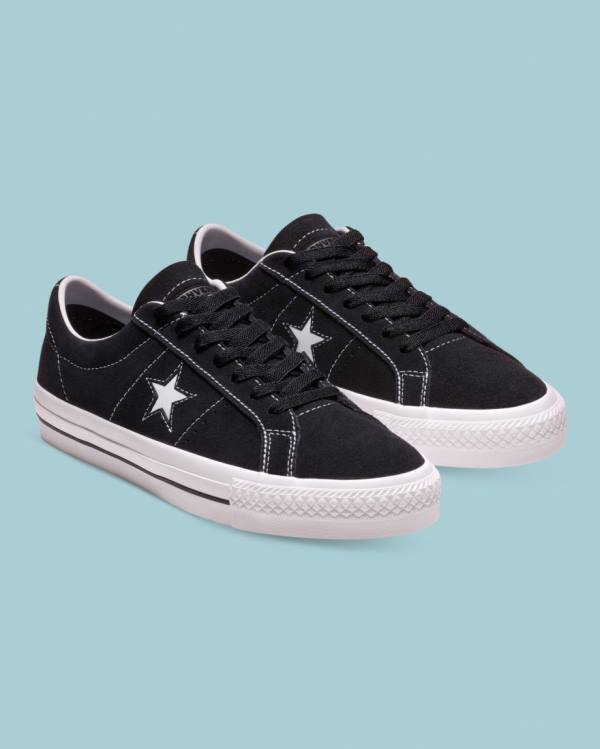 Zapatillas Bajas Converse CONS One Star Pro Gamuza Tenis Negras | CV-245HPF