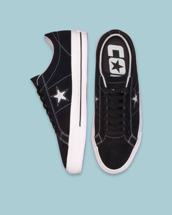 Zapatillas Bajas Converse CONS One Star Pro Gamuza Tenis Negras | CV-245HPF