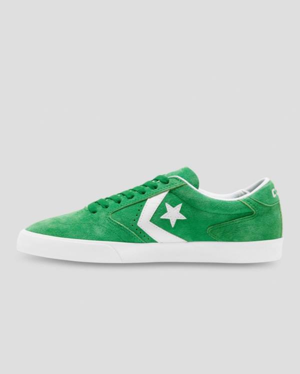 Zapatillas Bajas Converse Checkpoint Pro Pigskin Gamuza Tenis Verde | CV-389JAF