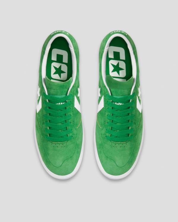 Zapatillas Bajas Converse Checkpoint Pro Pigskin Gamuza Tenis Verde | CV-389JAF