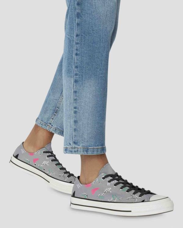 Zapatillas Bajas Converse Chuck 70 80s Archive Print Tenis Gris | CV-219NLF