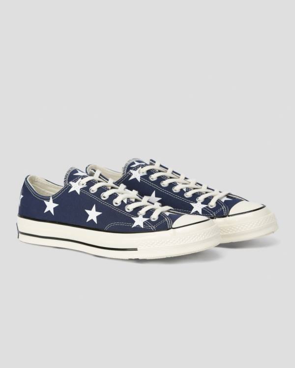 Zapatillas Bajas Converse Chuck 70 Archive Print Tenis Azules | CV-073ACT