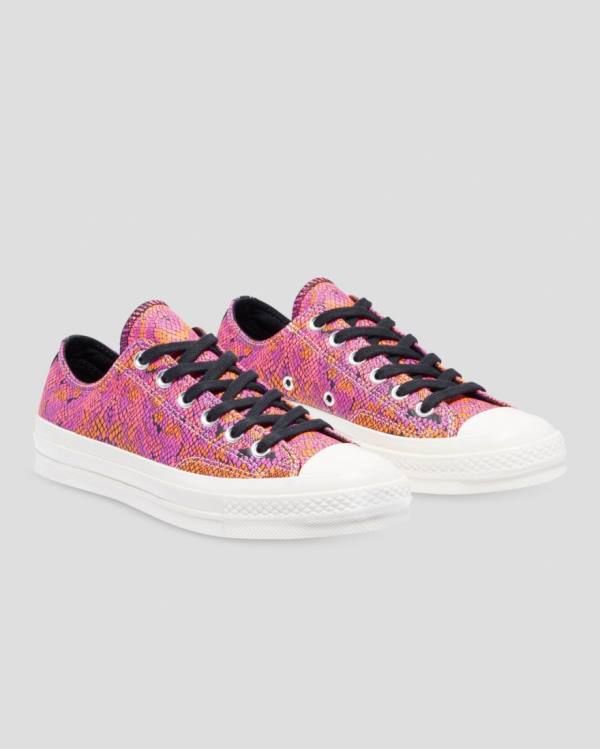 Zapatillas Bajas Converse Chuck 70 Cuero Printed Tenis Rosas Naranjas | CV-089YLW