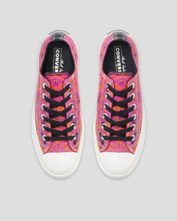 Zapatillas Bajas Converse Chuck 70 Cuero Printed Tenis Rosas Naranjas | CV-089YLW