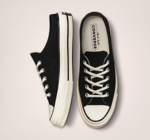 Zapatillas Bajas Converse Chuck 70 Mule Tenis Negras | CV-134WRT