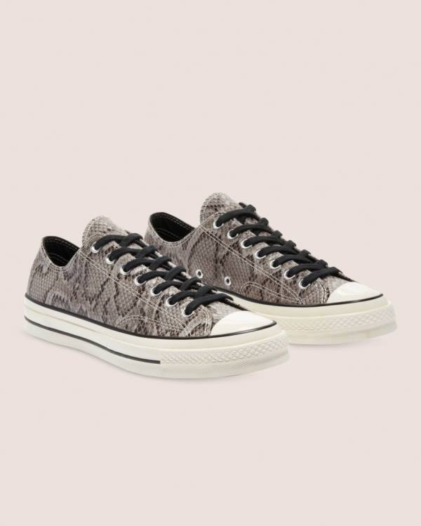 Zapatillas Bajas Converse Chuck 70 Reptile Gamuza Tenis Gris | CV-790LPZ