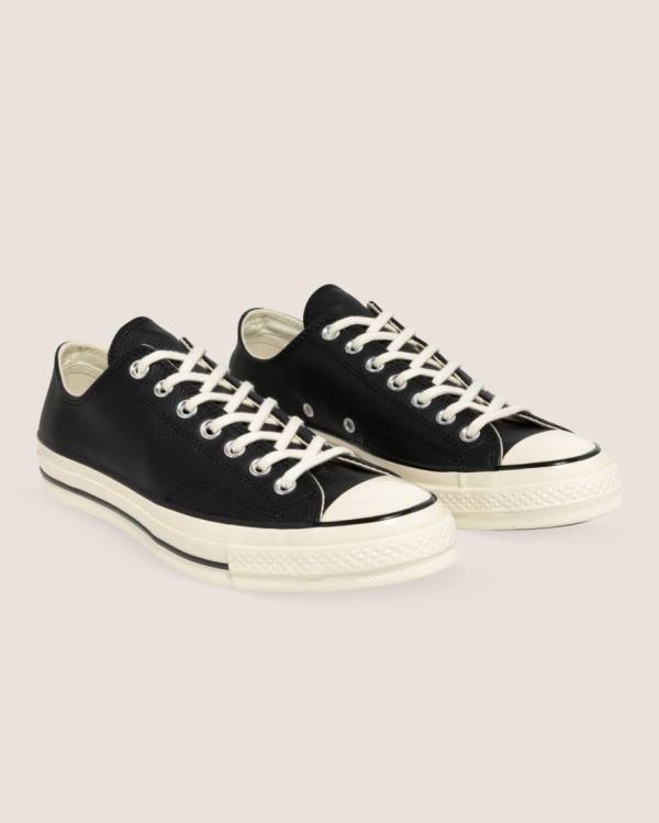 Zapatillas Bajas Converse Chuck 70 Seasonal Cuero Tenis Negras | CV-923BIT