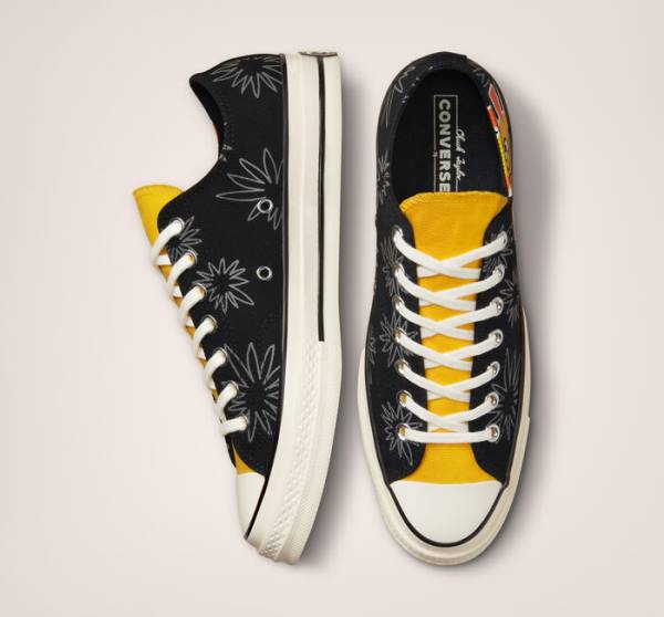 Zapatillas Bajas Converse Chuck 70 Sunny Floral Tenis Negras | CV-109JBD