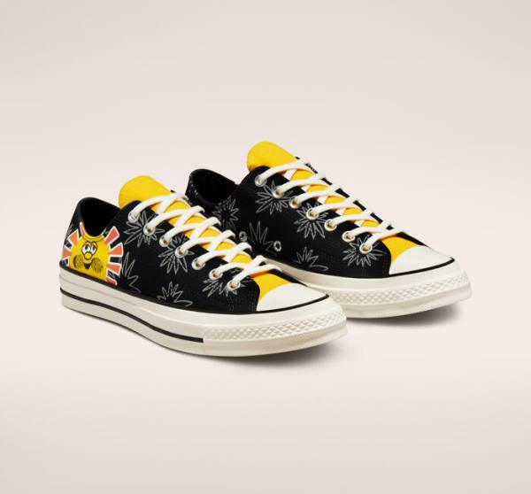 Zapatillas Bajas Converse Chuck 70 Sunny Floral Tenis Negras | CV-109JBD