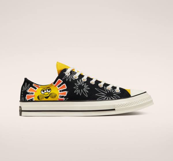 Zapatillas Bajas Converse Chuck 70 Sunny Floral Tenis Negras | CV-109JBD