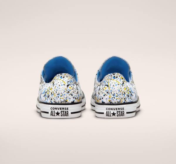 Zapatillas Bajas Converse Chuck Taylor All Star Archive Paint Splatter Tenis Blancas Azules | CV-048QJV