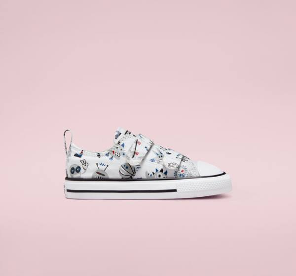 Zapatillas Bajas Converse Chuck Taylor All Star Easy-On Creatures Tenis Blancas Gris Azules | CV-056YKF