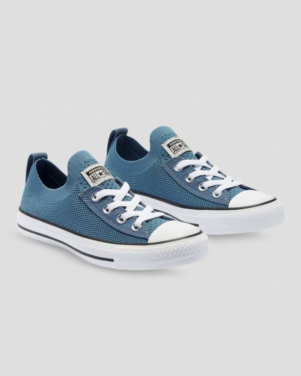 Zapatillas Bajas Converse Chuck Taylor All Star Shoreline Knit Glitter Tenis Azules | CV-082TOP