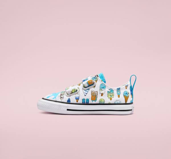 Zapatillas Bajas Converse Chuck Taylor All Star Easy-On Frozen Treats Tenis Blancas Azules Verde Claro | CV-086AVP