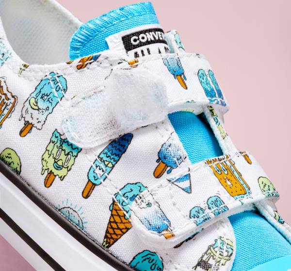 Zapatillas Bajas Converse Chuck Taylor All Star Easy-On Frozen Treats Tenis Blancas Azules Verde Claro | CV-086AVP