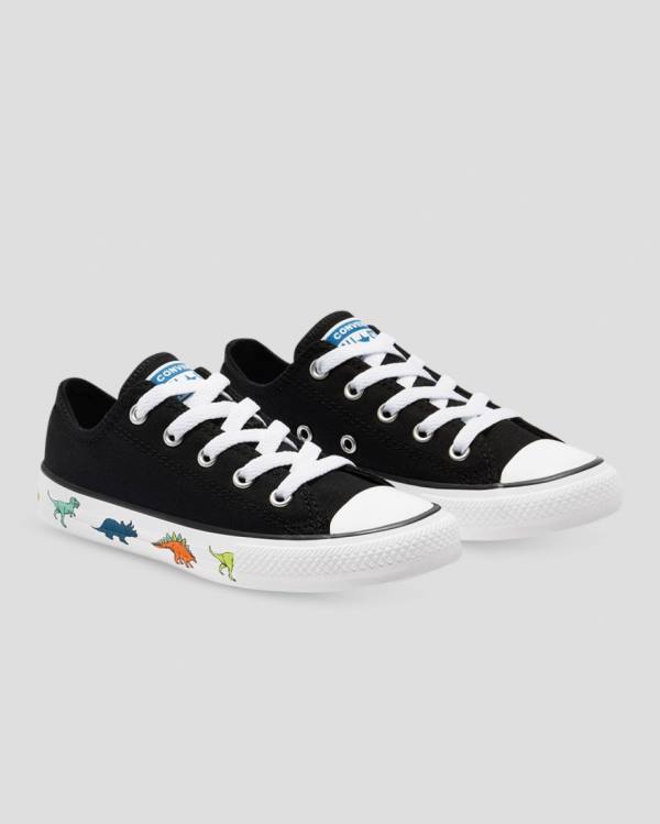 Zapatillas Bajas Converse Chuck Taylor All Star Dinoverse Tenis Negras | CV-170QSB