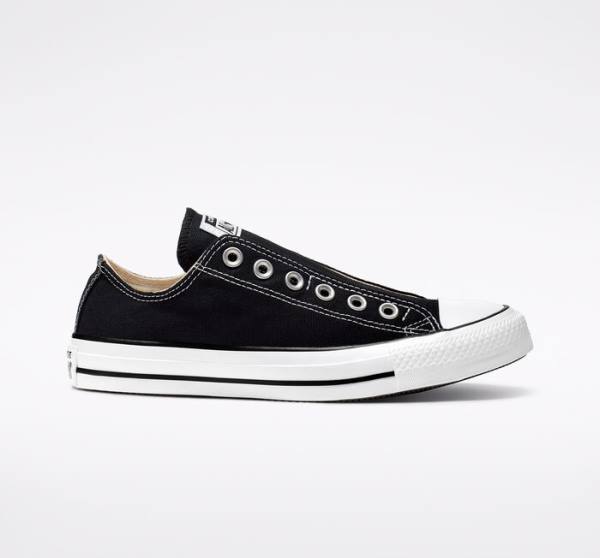 Zapatillas Bajas Converse Chuck Taylor All Star Slip Tenis Negras Blancas | CV-317WCP