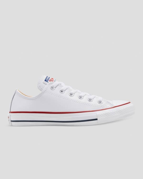 Zapatillas Bajas Converse Chuck Taylor All Star Cuero Tenis Blancas | CV-325FLN