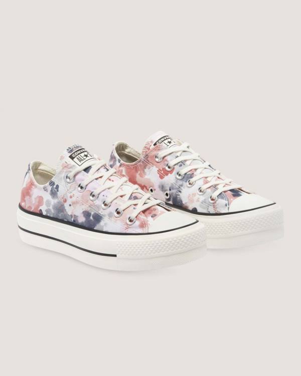 Zapatillas Bajas Converse Chuck Taylor All Star Lift Festival Tenis Gris Rosas | CV-351PDG