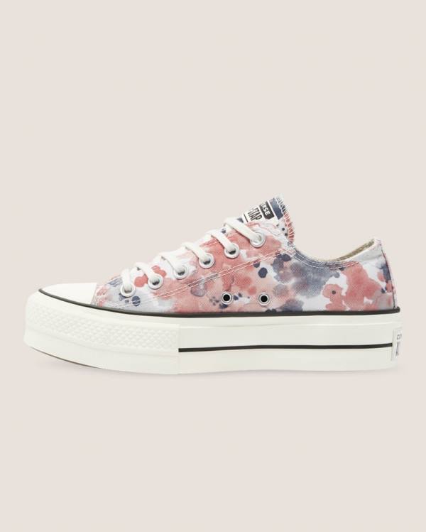 Zapatillas Bajas Converse Chuck Taylor All Star Lift Festival Tenis Gris Rosas | CV-351PDG