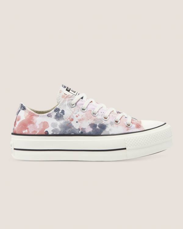 Zapatillas Bajas Converse Chuck Taylor All Star Lift Festival Tenis Gris Rosas | CV-351PDG