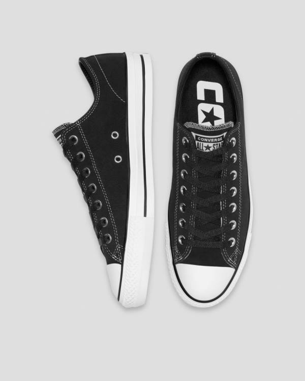 Zapatillas Bajas Converse Chuck Taylor All Star Pro Gamuza Tenis Negras | CV-367OHZ