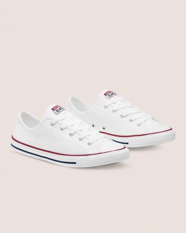 Zapatillas Bajas Converse Chuck Taylor All Star Dainty Basic Lona Tenis Blancas | CV-418QLU