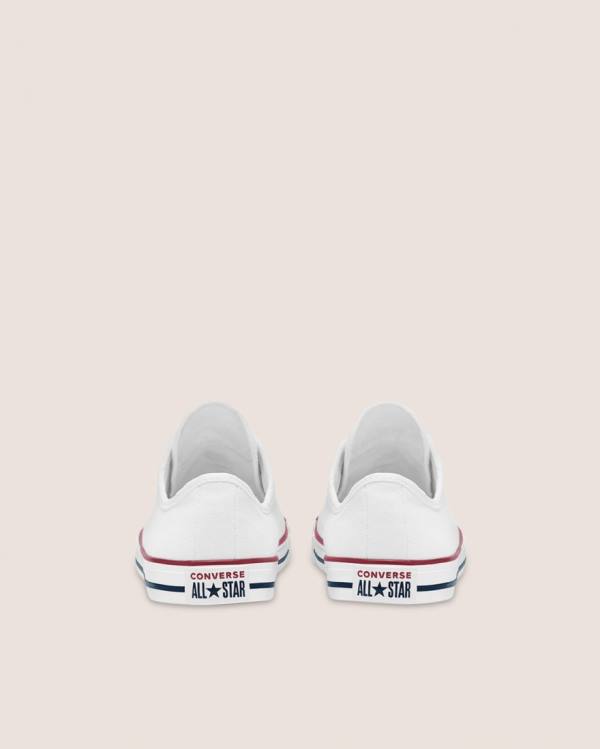 Zapatillas Bajas Converse Chuck Taylor All Star Dainty Basic Lona Tenis Blancas | CV-418QLU