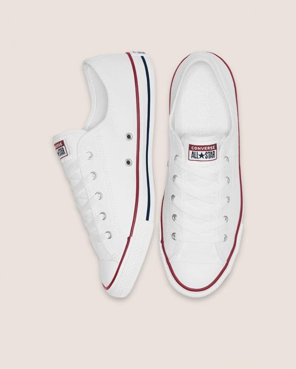 Zapatillas Bajas Converse Chuck Taylor All Star Dainty Basic Lona Tenis Blancas | CV-418QLU