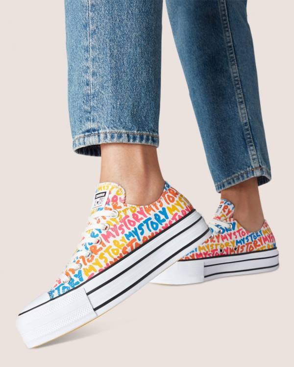 Zapatillas Bajas Converse Chuck Taylor All Star My Story Double Stacked Lift Tenis Multicolor | CV-567KBT