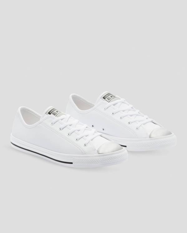 Zapatillas Bajas Converse Chuck Taylor All Star Dainty Mono Metallic Tenis Blancas | CV-578TJW