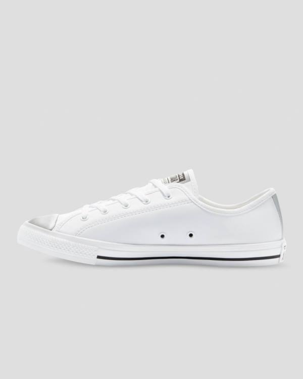 Zapatillas Bajas Converse Chuck Taylor All Star Dainty Mono Metallic Tenis Blancas | CV-578TJW