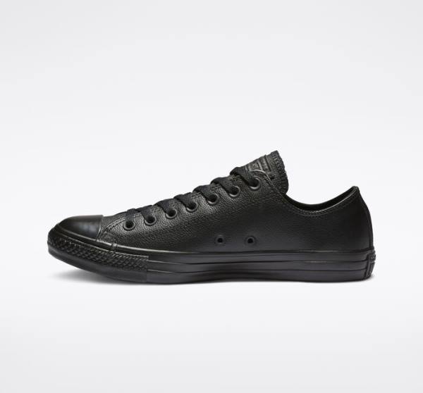 Zapatillas Bajas Converse Chuck Taylor All Star Cuero Tenis Negras | CV-604JXO