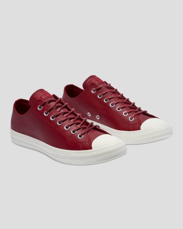 Zapatillas Bajas Converse Chuck Taylor All Star Seasonal Cuero Tenis Burdeos | CV-672KPM