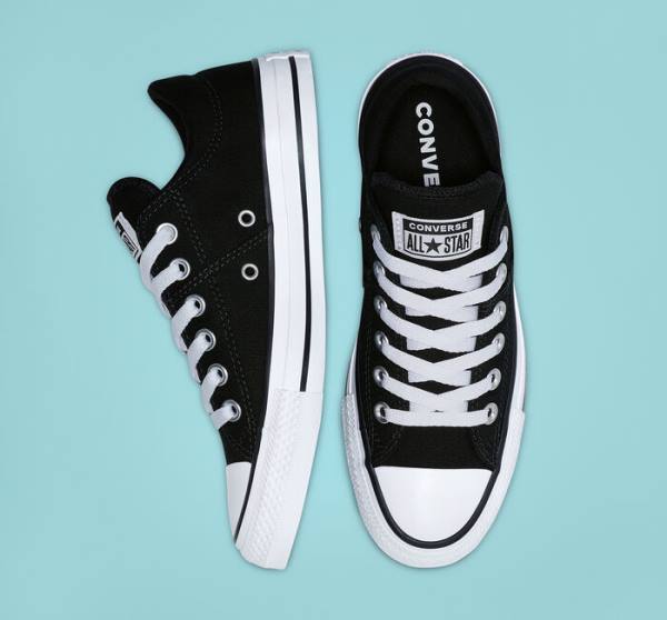 Zapatillas Bajas Converse Chuck Taylor All Star Madison Tenis Negras Blancas | CV-698JQR