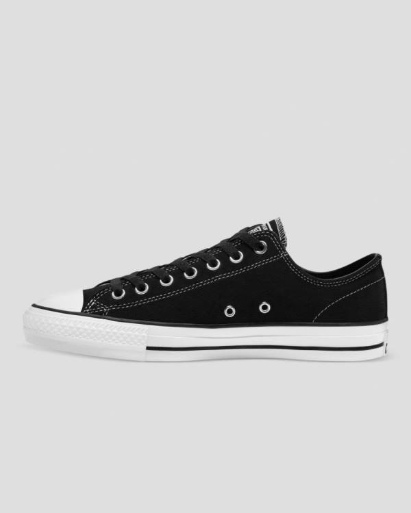 Zapatillas Bajas Converse Chuck Taylor All Star Pro Gamuza Tenis Negras | CV-759NSD