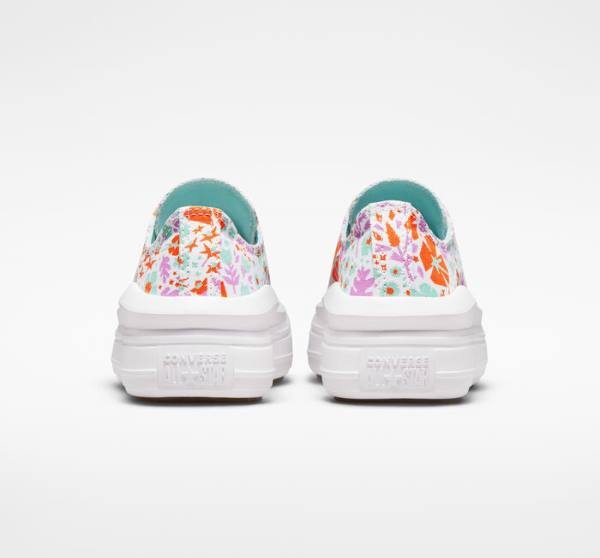 Zapatillas Bajas Converse Chuck Taylor All Star Move Plataforma Paper Floral Tenis Blancas Verde Menta | CV-821TKI