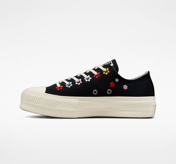 Zapatillas Bajas Converse Chuck Taylor All Star Lift Plataforma Floral Embroidery Tenis Multicolor | CV-902NPB