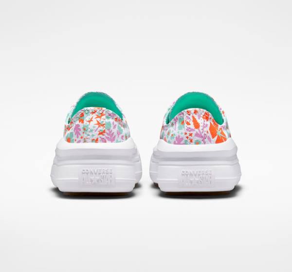 Zapatillas Bajas Converse Chuck Taylor All Star Move Plataforma Paper Floral Tenis Blancas Verde Menta | CV-923SPN