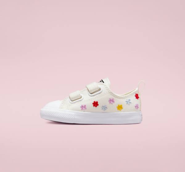 Zapatillas Bajas Converse Chuck Taylor All Star Easy-On Floral Embroidery Tenis Blancas Blancas | CV-960ZSK