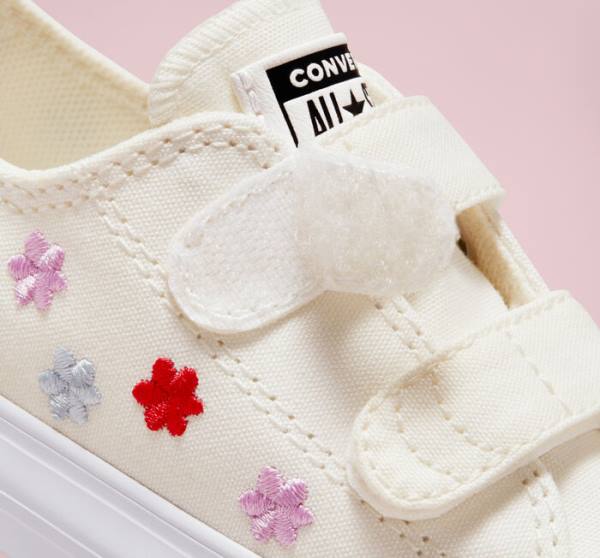 Zapatillas Bajas Converse Chuck Taylor All Star Easy-On Floral Embroidery Tenis Blancas Blancas | CV-960ZSK