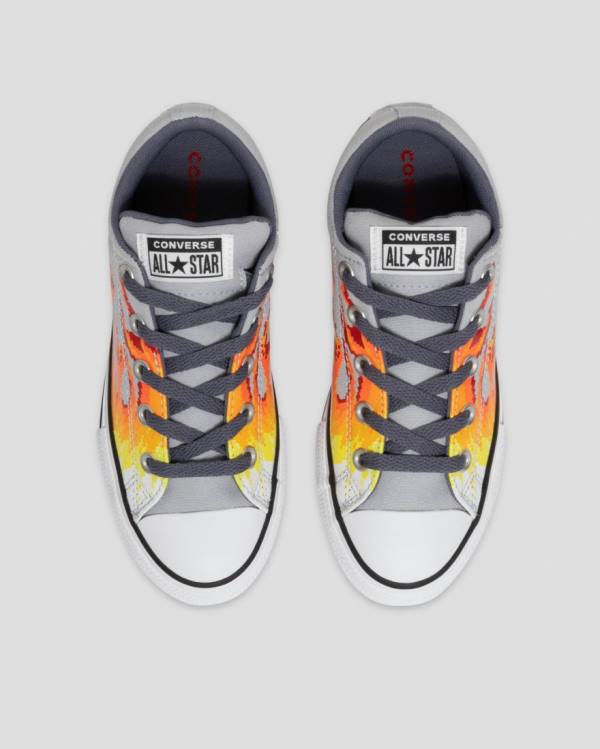 Zapatillas Bajas Converse Chuck Taylor All Star Calle Digi Flame Tenis Gris Amarillo | CV-965HBX