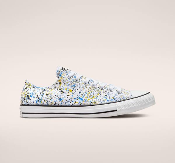 Zapatillas Bajas Converse Chuck Taylor All Star Archive Paint Splatter Tenis Blancas Azules | CV-978NGC