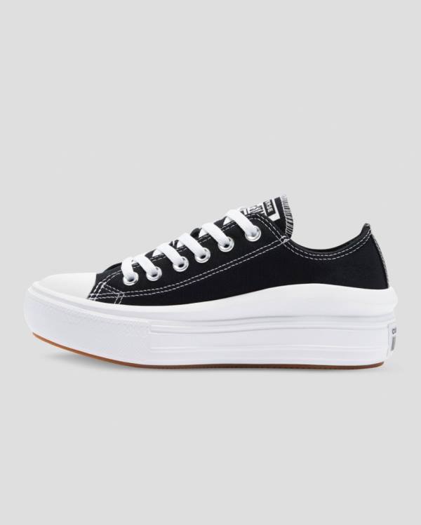 Zapatillas Bajas Converse Chuck Taylor Move Plataforma Tenis Negras | CV-358WPV